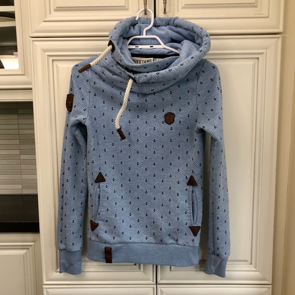 Naketano nautical print woman’s pullover hoodie